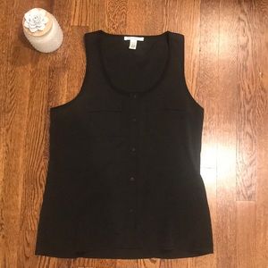EUC Kenneth Cole Black Button Down Tank